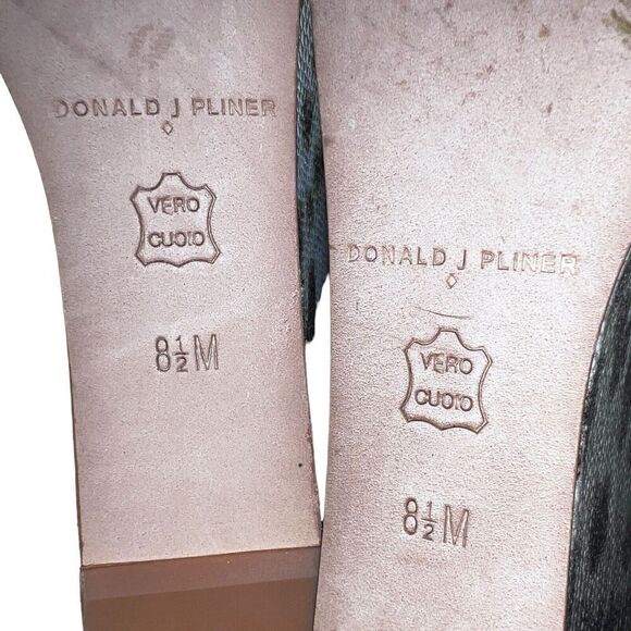 Donald Pliner Silver Animal Print Beaded Wedges Size 8.5 - Picture 7 of 9